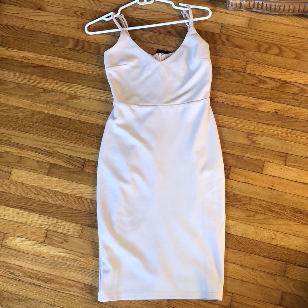 Blush pink mini dress